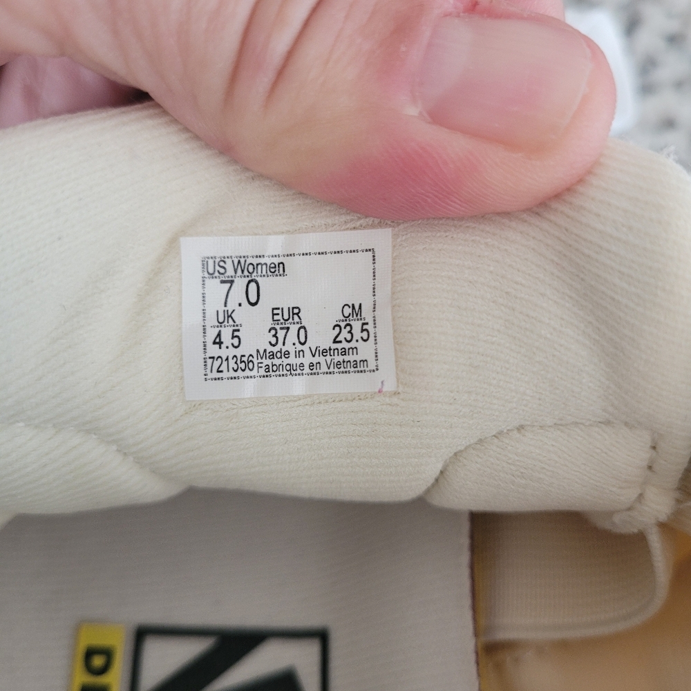 VANS Off the Wall Old Skool Sneakers Women's Cream ** Size 7 ** GUC !! - Picture 6 of 9